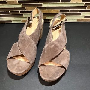 Clarks Suede Marista Heels Size 8.5 M